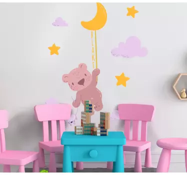 Adesivo per bambini orsetto palloncino adorabile - TenStickers