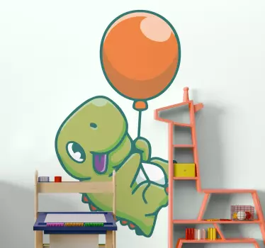 Adesivo per bambini palloncino dinosauro allegro - TenStickers