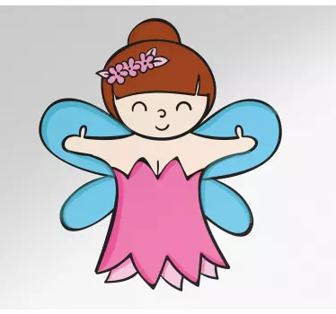 Adesivo per bambini personaggio fatina felice - TenStickers