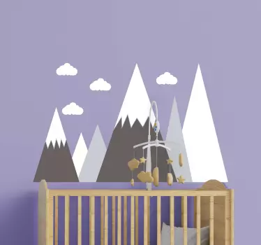 Adesivo per bambini scena di montagna per nursery - TenStickers