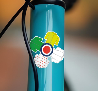 Adesivo bici 4 maglia da ciclista e cerchio - TenStickers