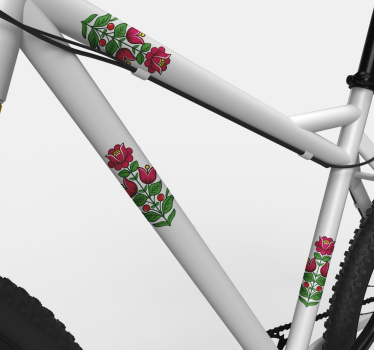 Adesivo per bici accento floreale per bici - TenStickers