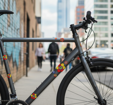Adesivo per bici adesivo floreale colorato - TenStickers