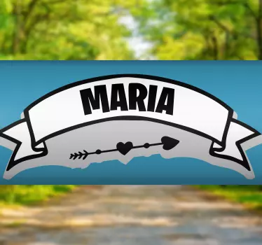 Adesivo per bici banner con nome personalizzato - TenStickers