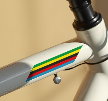 Adesivo per bici con strisce multicolori - TenStickers