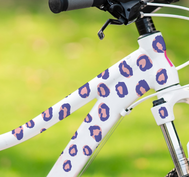 Adesivo per bici design a macchie di leopardo - TenStickers