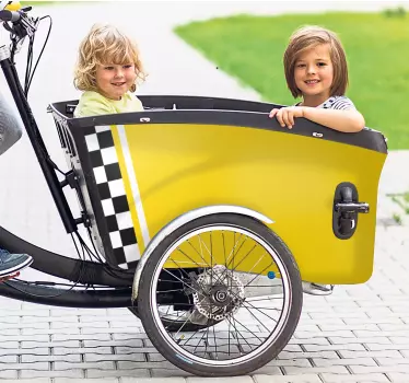 Adesivo per bici design taxi giallo - TenStickers