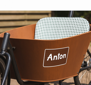 Adesivo per bici effetto legno scuro - TenStickers