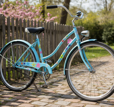 Adesivo per bici fiori hippie groovy - TenStickers