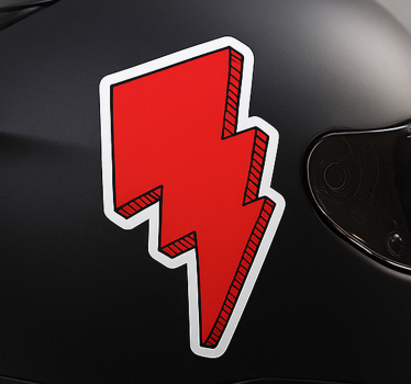Adesivo per bici fulmini rossi - TenStickers
