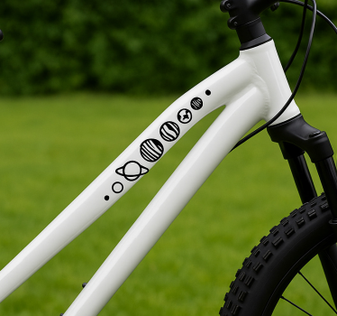 Adesivo per bici linea pianeta - TenStickers