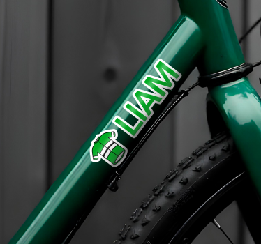 Adesivo bici maglia da ciclismo verde personalizzata - TenStickers