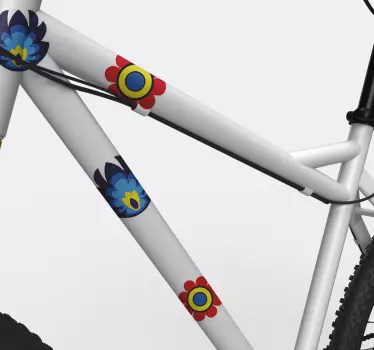 Adesivo per bici motivi di fiori e petali - TenStickers