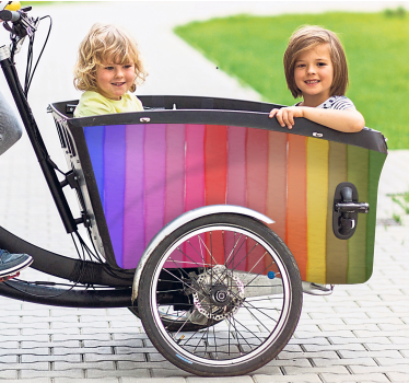 Adesivo per bici motivo a righe vivaci - TenStickers