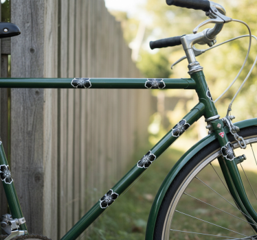 Adesivo per bici pacco fiori di ibisco - TenStickers