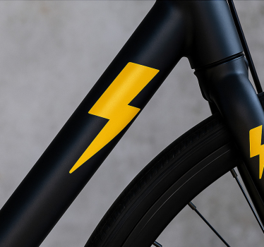 Adesivo per bici progettazione di fulmini - TenStickers
