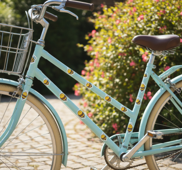 Adesivo per bici set di adorabili api - TenStickers