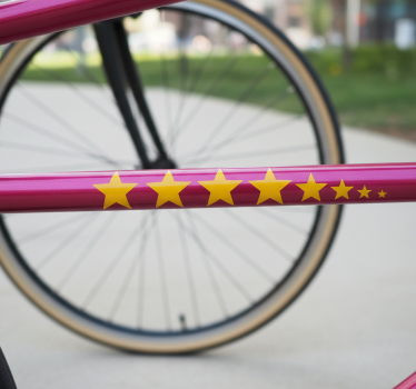 Adesivo per bici stella dorata flare - TenStickers
