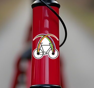 Adesivo bici strisce e design della bicicletta - TenStickers