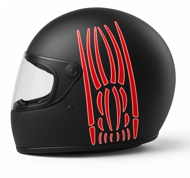 Adesivo per bici strisce rosse curve - TenStickers