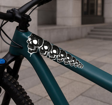 Adesivo per bici teschio graffiti treno - TenStickers