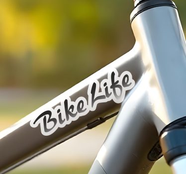Adesivo bici testo vita in bicicletta - TenStickers