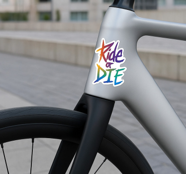 Adesivo per bici vivi o muori testo - TenStickers