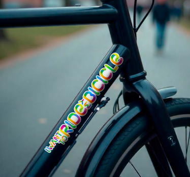 Adesivo bici voglio andare in bicicletta - TenStickers