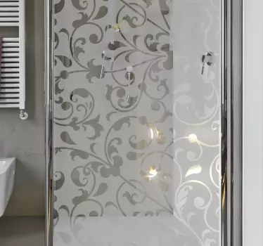 Adesivo per box doccia Foglia ornamentale paisley - TenStickers
