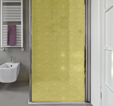 Adesivo per box doccia motivo onde eleganti - TenStickers