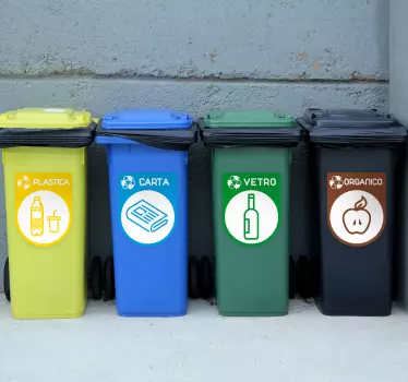 Adesivo contenitore pacchetto di riciclaggio - TenStickers