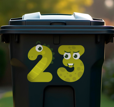 Adesivo contenitore rettili numerici - TenStickers