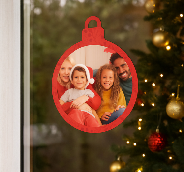 Adesivo per finestra palla di natale personalizzata - TenStickers