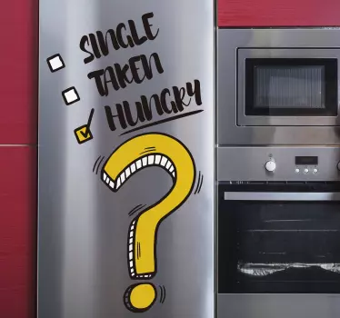Adesivo frigo affamato - TenStickers