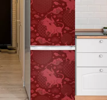 Adesivo per frigo arte animali elegante - TenStickers