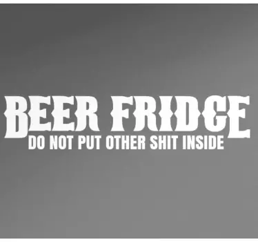 Adesivo per frigo attenzione birra - TenStickers