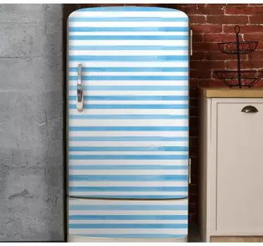 Adesivo per frigo avvolgente a righe - TenStickers