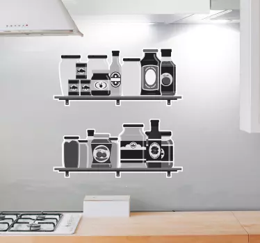 Adesivo per frigo barattoli da scaffale cucina - TenStickers
