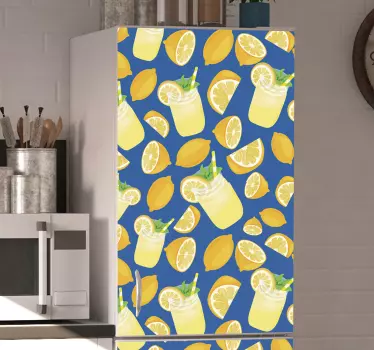 Adesivo per frigo bevanda agrumata rinfrescante - TenStickers