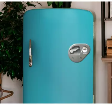 Adesivo per frigo blu vintage fresco - TenStickers