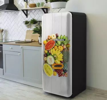 Adesivo per frigo composizione di frutta vivace - TenStickers
