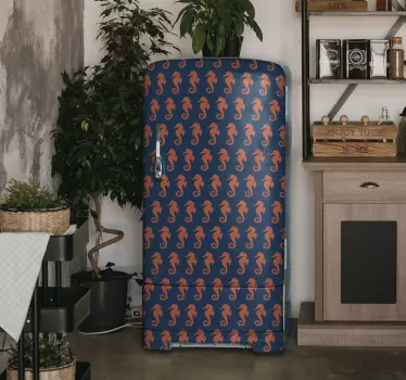 Adesivo per frigo con motivo cavalluccio marino - TenStickers