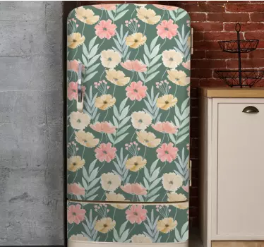 Adesivo per frigo con motivo floreale - TenStickers