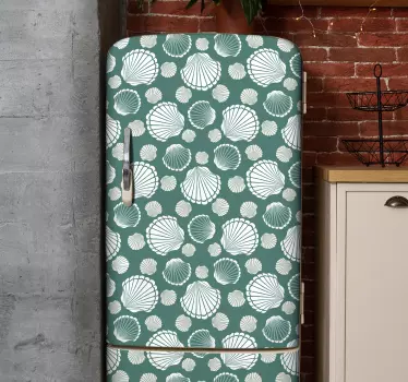 Adesivo per frigo con stampa di conchiglie - TenStickers