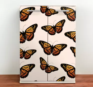 Adesivo per frigo con superficie a motivi farfalla - TenStickers