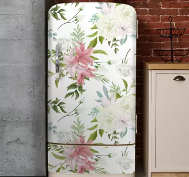 Adesivo per frigo copertura botanica per frigo - TenStickers