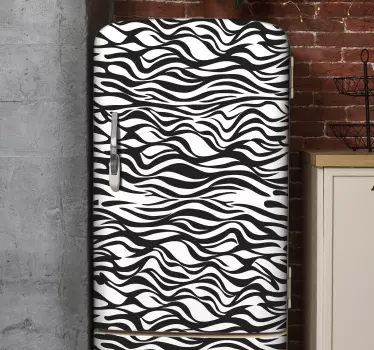 Adesivo per frigo copertura ondulata curva - TenStickers