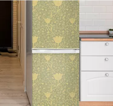 Adesivo per frigo design a motivi floreali - TenStickers