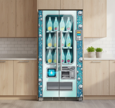 Adesivo per frigo distributore acqua frizzante - TenStickers