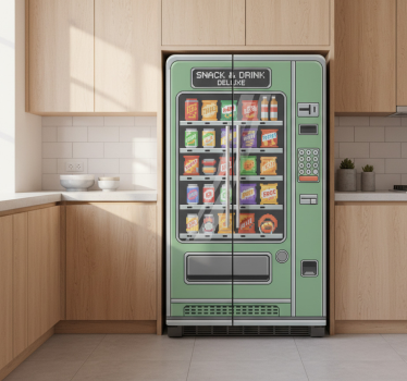 Adesivo per frigo distributore automatico verde - TenStickers